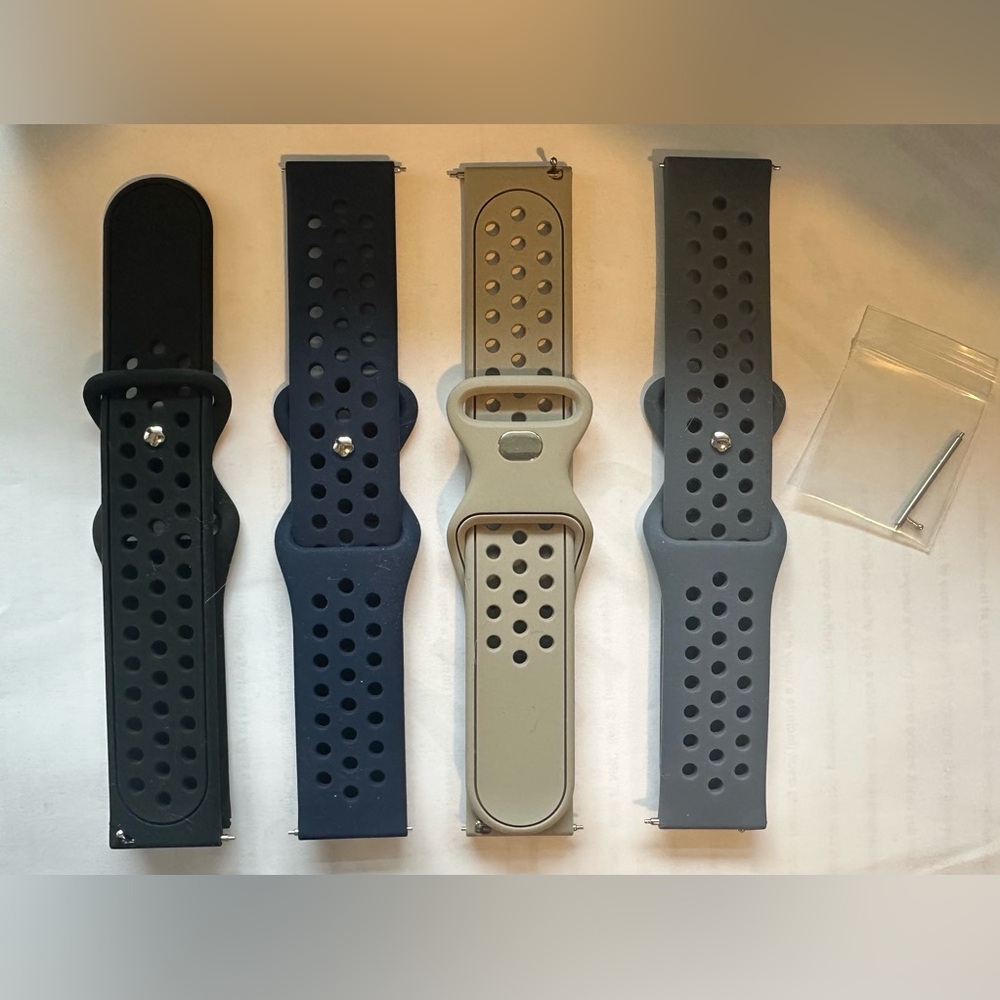 Smartwatch Band Set - Black, Blue, Gray, and Tan